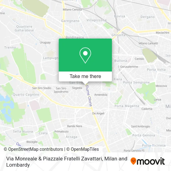 Via Monreale & Piazzale Fratelli Zavattari map