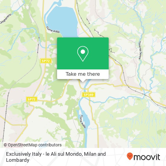 Exclusively Italy - le Ali sul Mondo map