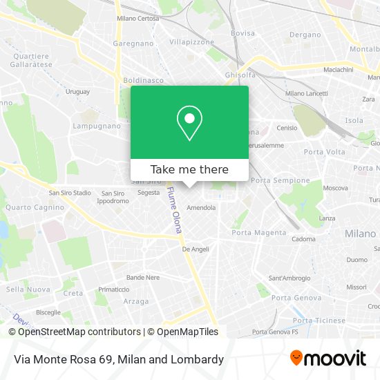 Via Monte Rosa  69 map