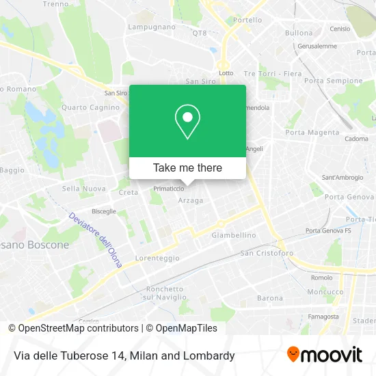 Via delle Tuberose  14 map