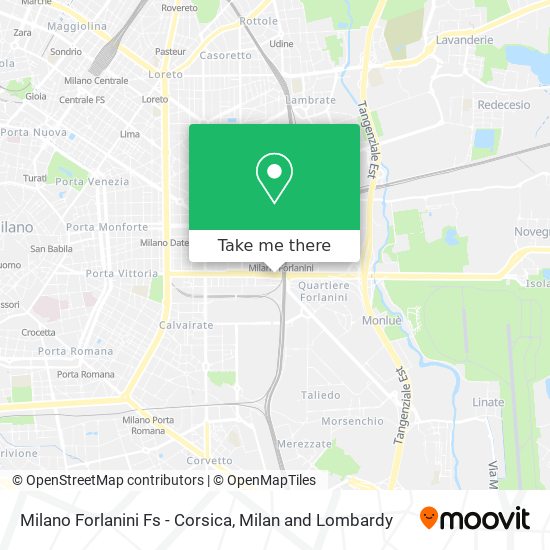 Milano Forlanini Fs - Corsica map