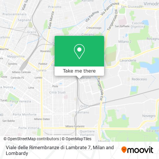 Viale delle Rimembranze di Lambrate  7 map