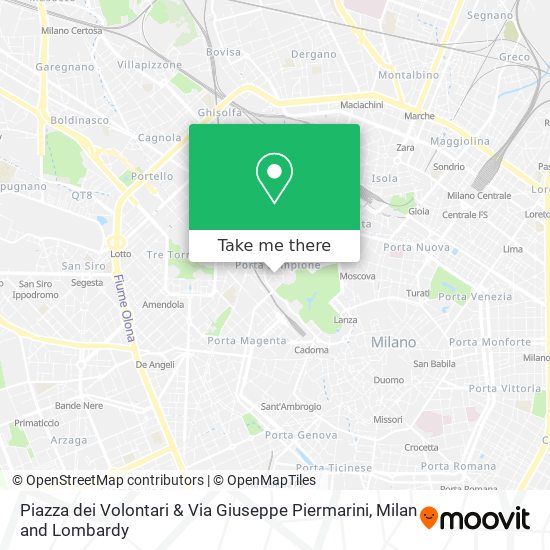 Piazza dei Volontari & Via Giuseppe Piermarini map