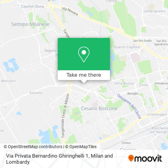Via Privata Bernardino Ghiringhelli  1 map