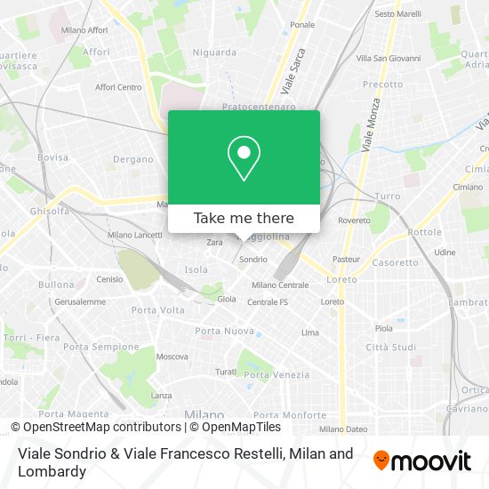 Viale Sondrio & Viale Francesco Restelli map