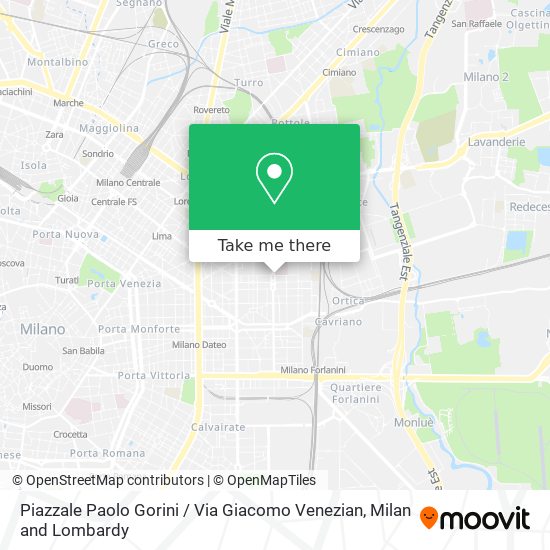 Piazzale Paolo Gorini / Via Giacomo Venezian map