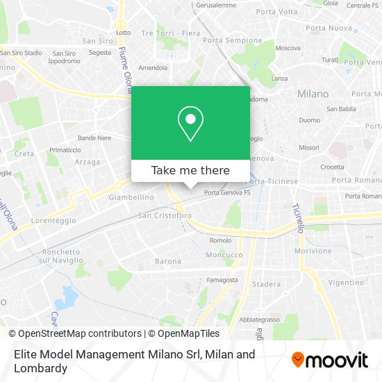 Elite Model Management Milano Srl map