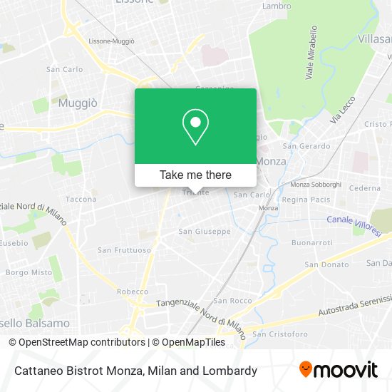 Cattaneo Bistrot Monza map