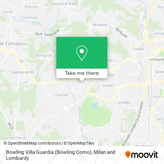 Bowling Villa Guardia (Bowling Como) map
