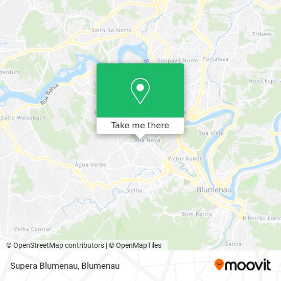 Supera Blumenau map