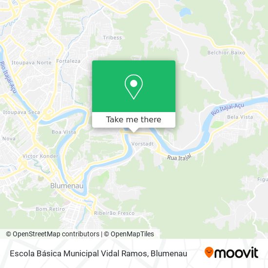 Mapa Escola Básica Municipal Vidal Ramos