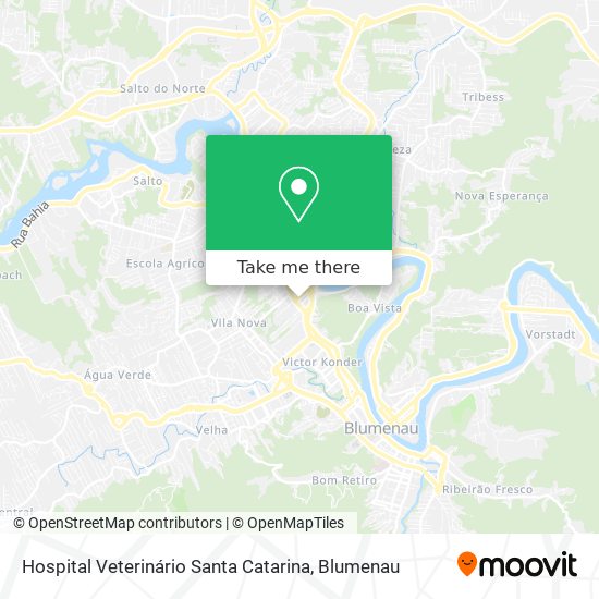 Mapa Hospital Veterinário Santa Catarina