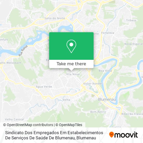 Mapa Sindicato Dos Empregados Em Estabelecimentos De Serviços De Saúde De Blumenau