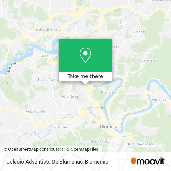 Mapa Colégio Adventista De Blumenau