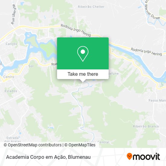 Academia Corpo em Ação map