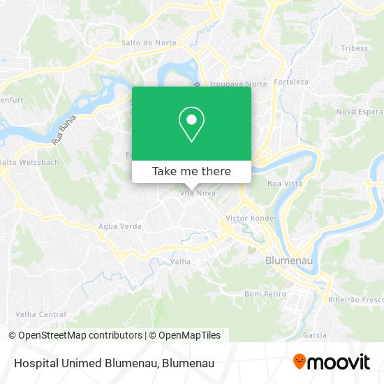 Hospital Unimed Blumenau map