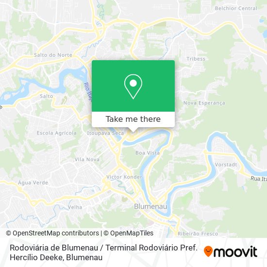 Mapa Rodoviária de Blumenau / Terminal Rodoviário Pref. Hercílio Deeke