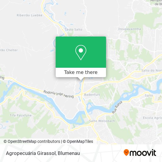 Agropecuária Girassol map