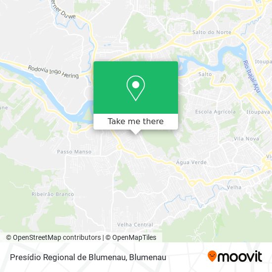 Mapa Presídio Regional de Blumenau