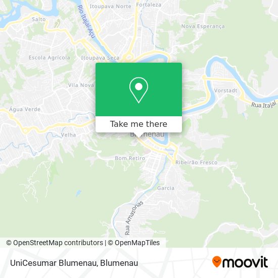 Mapa UniCesumar Blumenau