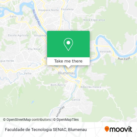 Mapa Faculdade de Tecnologia SENAC