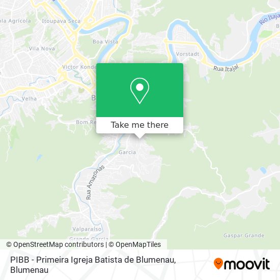 PIBB - Primeira Igreja Batista de Blumenau map