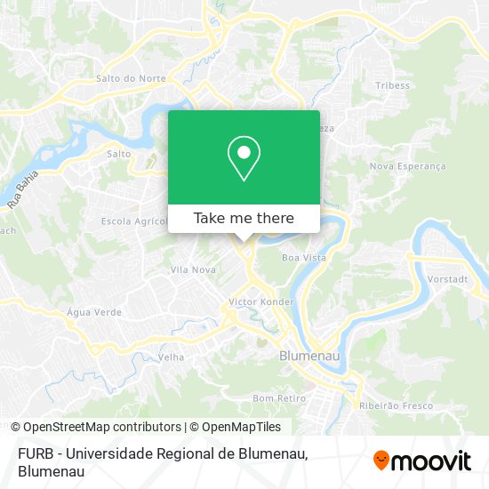 Mapa FURB - Universidade Regional de Blumenau