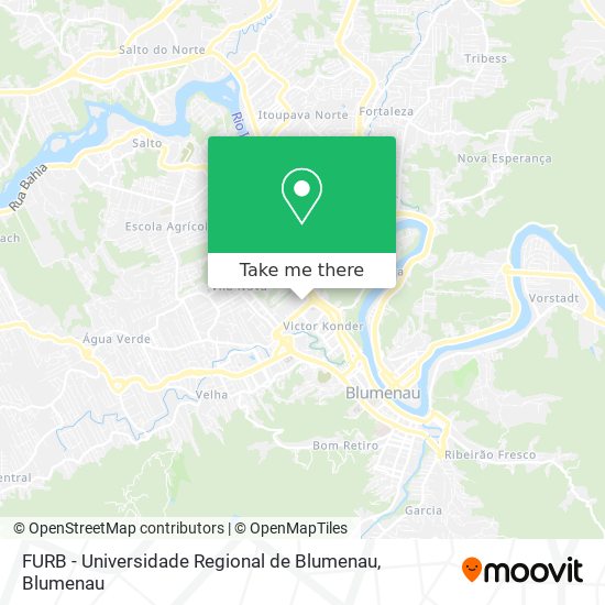 Mapa FURB - Universidade Regional de Blumenau