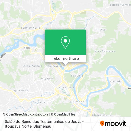Salão do Reino das Testemunhas de Jeova  - Itoupava Norte map