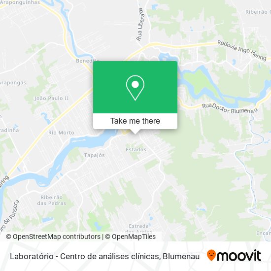 Laboratório - Centro de análises clínicas map