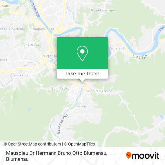 Mapa Mausoleu Dr Hermann Bruno Otto Blumenau