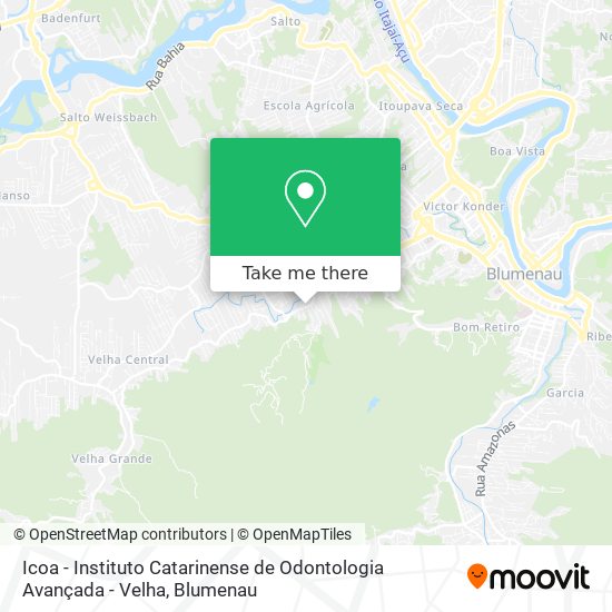 Mapa Icoa - Instituto Catarinense de Odontologia Avançada - Velha