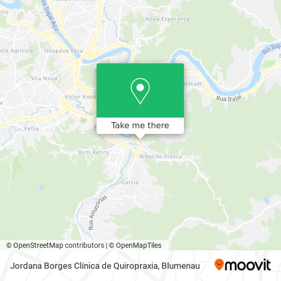 Jordana Borges Clínica de Quiropraxia map