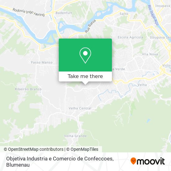 Objetiva Industria e Comercio de Confeccoes map