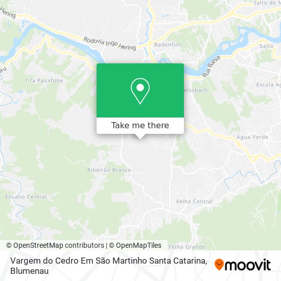 Vargem do Cedro Em São Martinho Santa Catarina map
