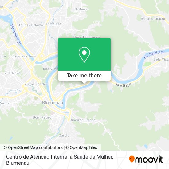 Mapa Centro de Atenção Integral a Saúde da Mulher