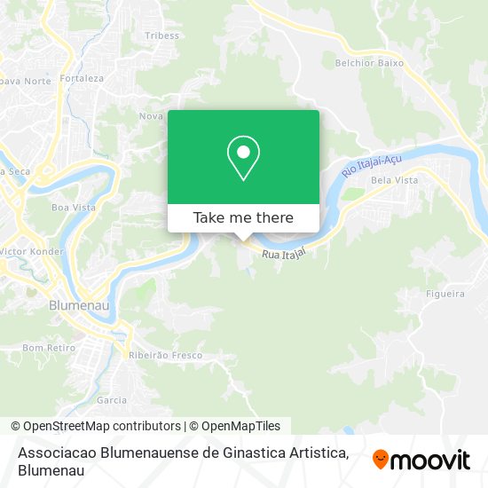 Mapa Associacao Blumenauense de Ginastica Artistica