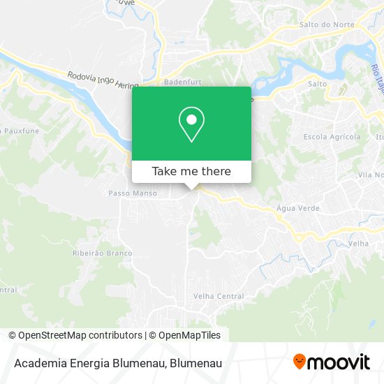 Mapa Academia Energia Blumenau