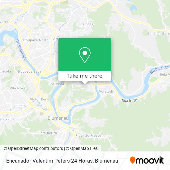 Mapa Encanador Valentim Peters 24 Horas