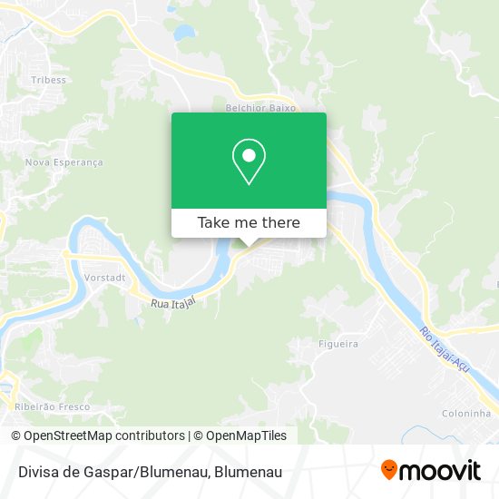 Divisa de Gaspar/Blumenau map