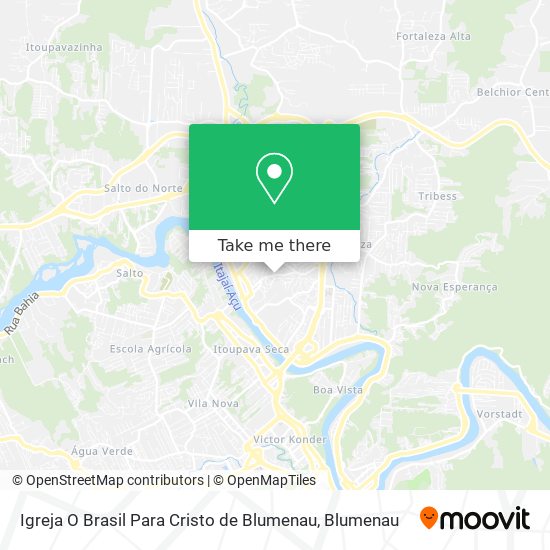 Igreja O Brasil Para Cristo de Blumenau map