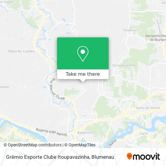 Grêmio Esporte Clube Itoupavazinha map