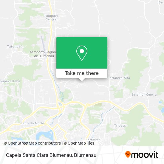 Capela Santa Clara Blumenau map