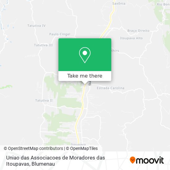 Uniao das Associacoes de Moradores das Itoupavas map