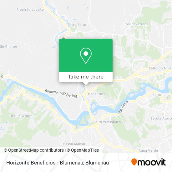 Mapa Horizonte Benefícios - Blumenau