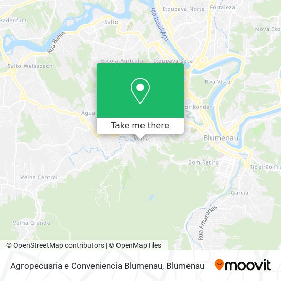 Agropecuaria e Conveniencia Blumenau map