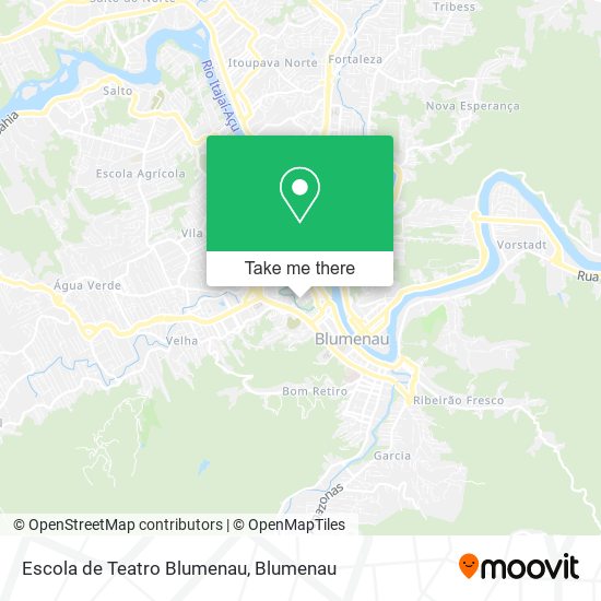 Mapa Escola de Teatro Blumenau