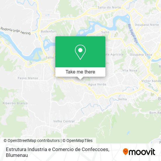 Estrutura Industria e Comercio de Confeccoes map