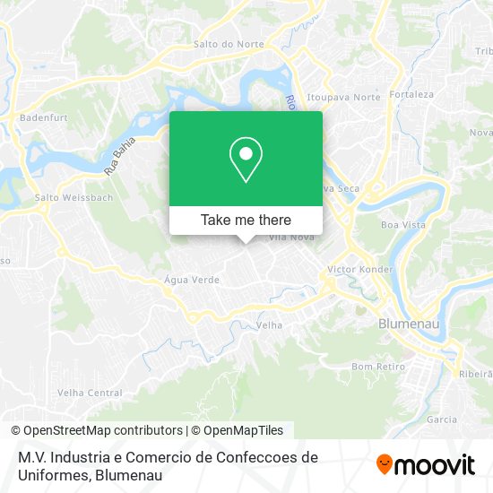 M.V. Industria e Comercio de Confeccoes de Uniformes map