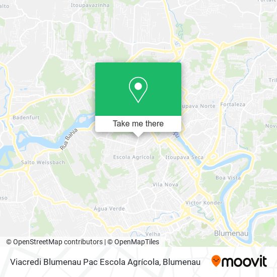 Viacredi Blumenau Pac Escola Agrícola map